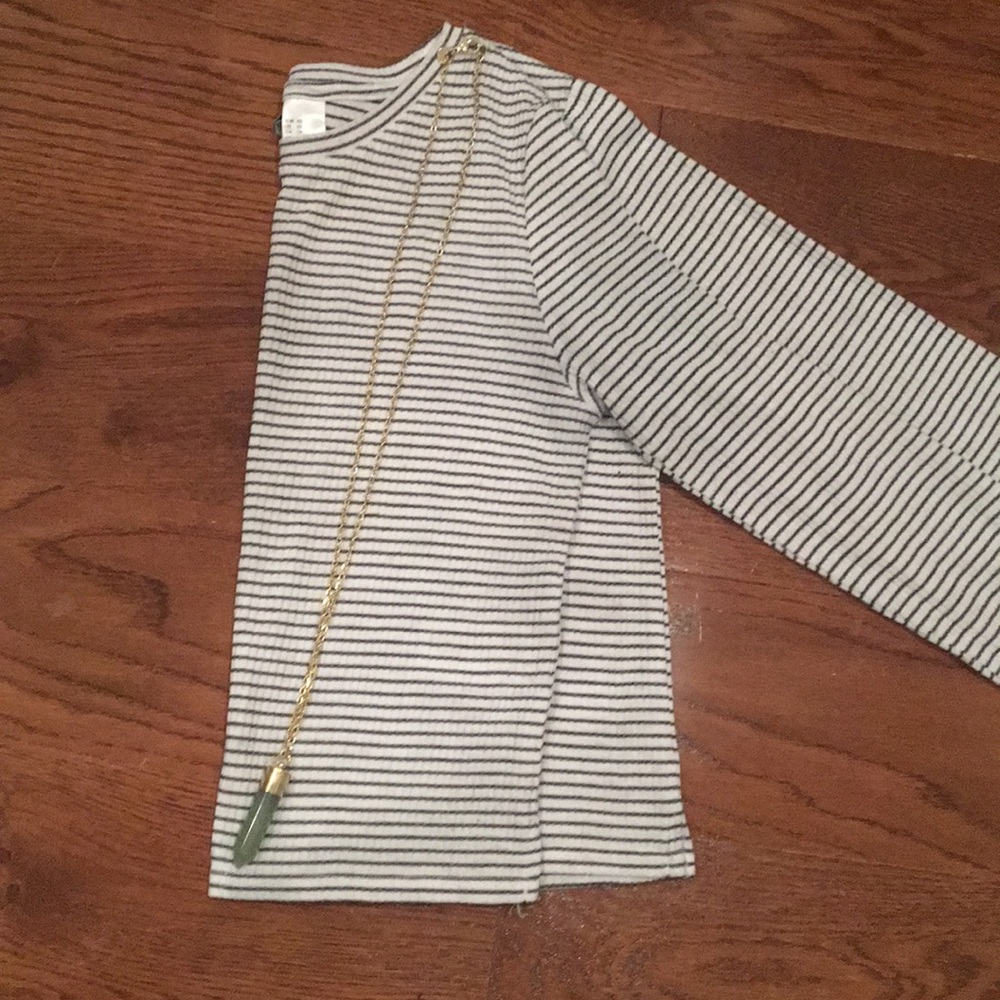 H&M Ribbed Stripe Crop Top - Picture 2 of 4
